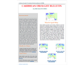 Caribbean Drought Bulletin July 2026 (CDPMN)